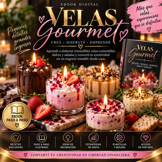 VELAS GOURMET:CREÁ, EMPRENDÉ Y GENERÁ INGRESOS EXTRA DESDE CASA